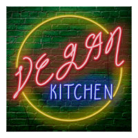 Panneau cuisine Neon Vegan