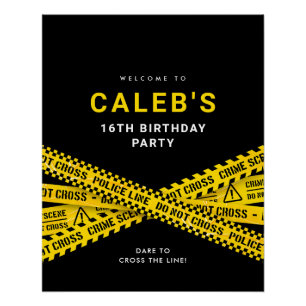 Poster Panneau de bienvenue à une soirée enquête criminel