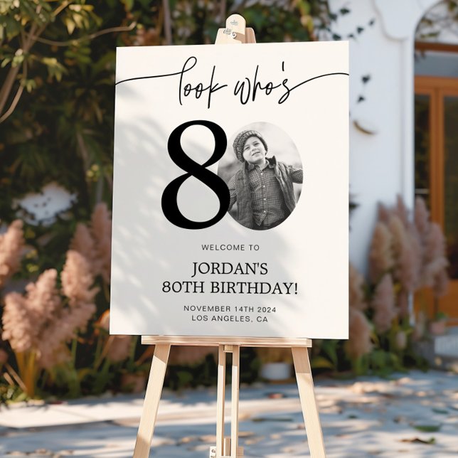 Poster Panneau de bienvenue pour 80e anniversaire | Regar (Créateur téléchargé)