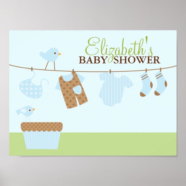 Poster Panneau de bienvenue pour la lessive de bébé pour  (Devant)