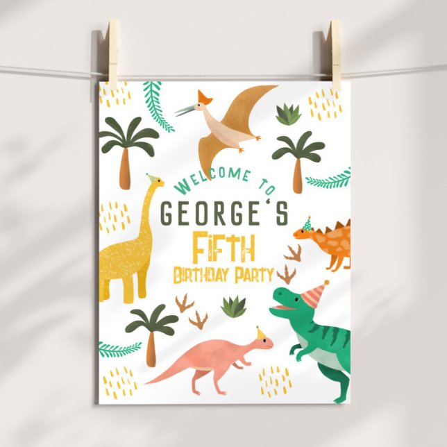 Poster Panneau de bienvenue pour l'anniversaire des enfan (Créateur téléchargé)