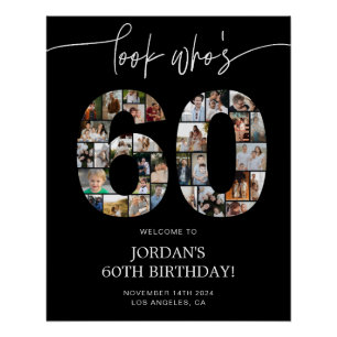Poster Panneau de bienvenue pour un 60e anniversaire en c