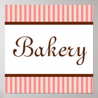 Poster Panneau de boulangerie vintage
