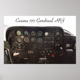 Poster Panneau de commande Cardinal RG Cessna 177