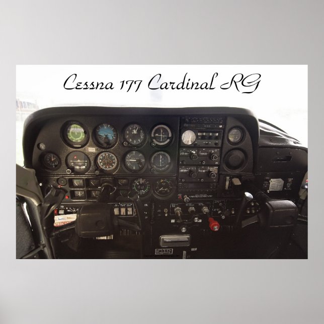Poster Panneau de commande Cardinal RG Cessna 177 (Devant)