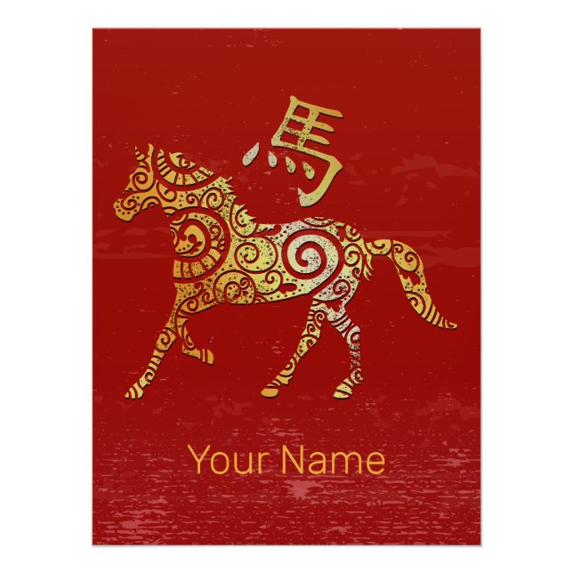 Poster Panneau de constellation Horoscope chinois Zodiaqu (Devant)