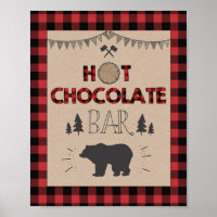 Panneau de la barre chocolat chaud Lumberjack Coco