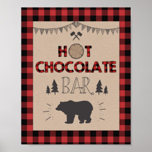 Poster Panneau de la barre chocolat chaud Lumberjack Coco