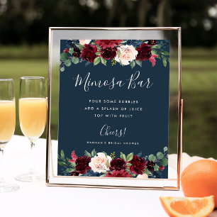Poster Panneau de la barre de Mimosa en fleur rayonnante 