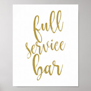 Poster Panneau de mariage 8x10 Bar à boissons complet pai