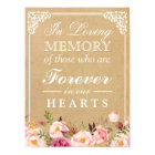 Panneau de mariage Kraft floral en souvenir aimant