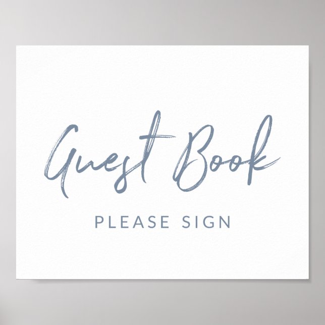 Poster Panneau de mariage "Merci de signer" Typographie | (Devant)