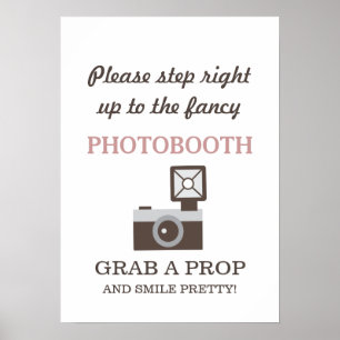 Poster Panneau de Photobooth à l'Appareil Photo Vintage S