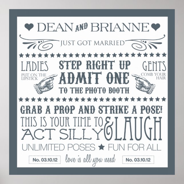 Poster Panneau de Photomaton (40x40) (Devant)