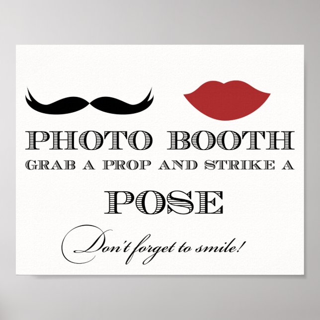 Poster Panneau de Photomaton - Prenez un Accessoire et Pr (Devant)