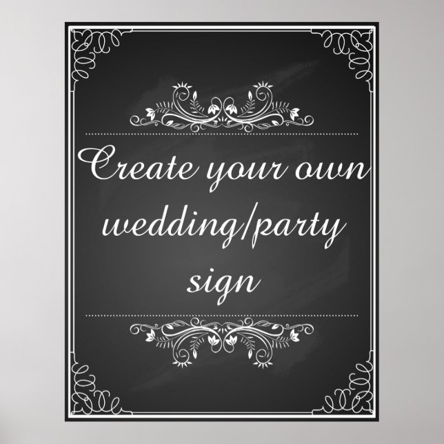 Poster Panneau de signalisation mariage avec vos propres  (Devant)