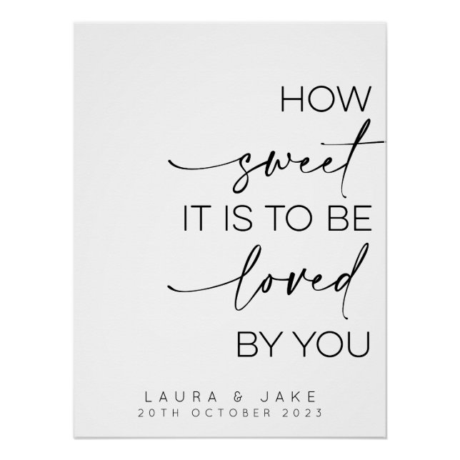 Poster Panneau de table de dessert - Comme il est doux à  (Devant)