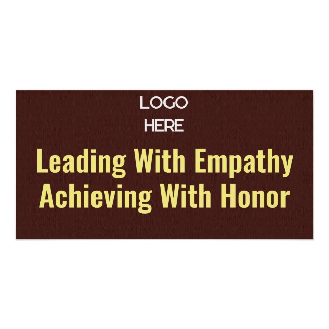 Poster Panneau d'impression en cuir personnalisé (Devant)