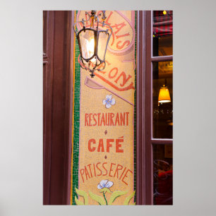 Poster Panneau du restaurant, Paris, France