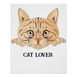 Poster Panneau et illustration Amoureux des chats