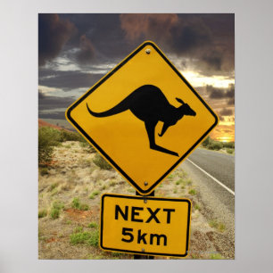 Poster Panneau Kangaroo, Australie