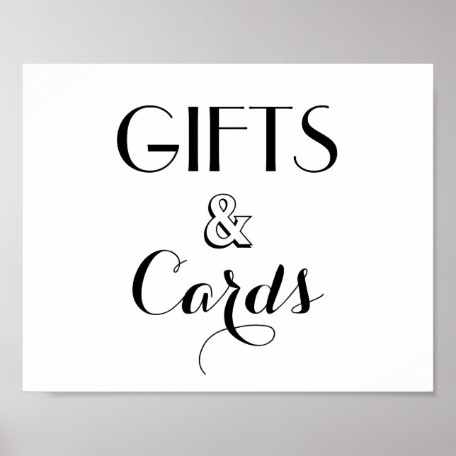 Poster Panneau Mariage Cadeaux Et Cartes (Devant)