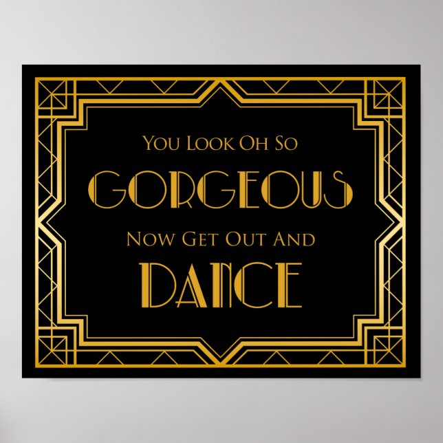 Poster Panneau mariage - Dance Floor Gatsby Mariage (Devant)
