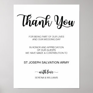 Poster Panneau Mariage de don   Calligraphie moderne