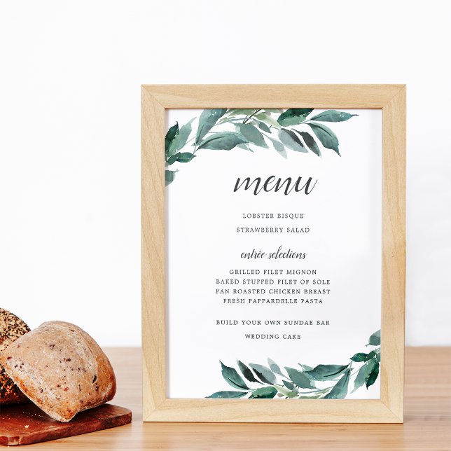 Poster Panneau Menu Foliage abondant (Créateur téléchargé)
