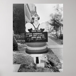 Poster Panneau publicitaire des hamburgers glorifiés - 19