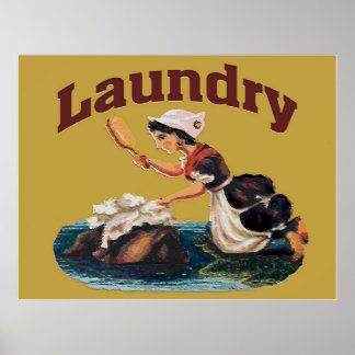 Poster Panneau Salle de blanchisserie