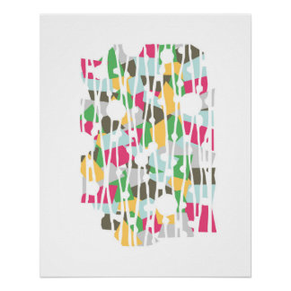 Poster Panneaux vibrants : Canard en Réilence Géométrie