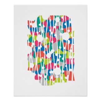 Poster Panneaux vibrants : Polo Safari Géométrie