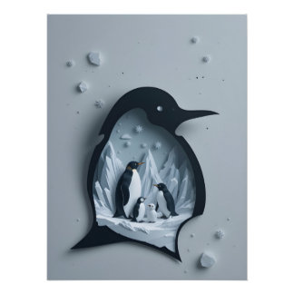 Poster Panorama de l'Antarctique