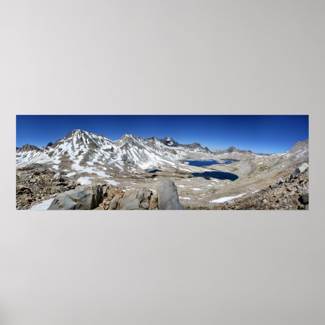 Poster Panorama du col Muir d'en haut - Sentier John Muir (Devant)
