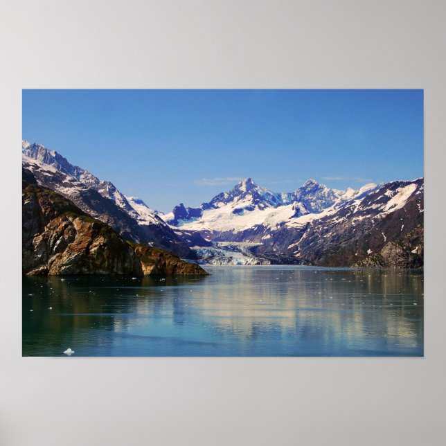Poster Panorama du glacier Johns Hopkins, Alaska (Devant)