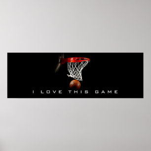 Poster Panoramique de basket-ball I Love This Game