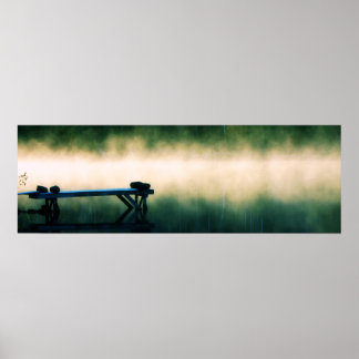 Poster Panoramique Dock in Mist