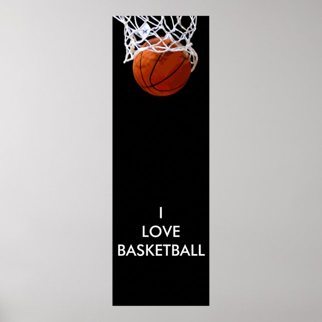 Poster Panoramique I Love Basketball (Devant)