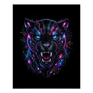 Poster Panthère Cyber