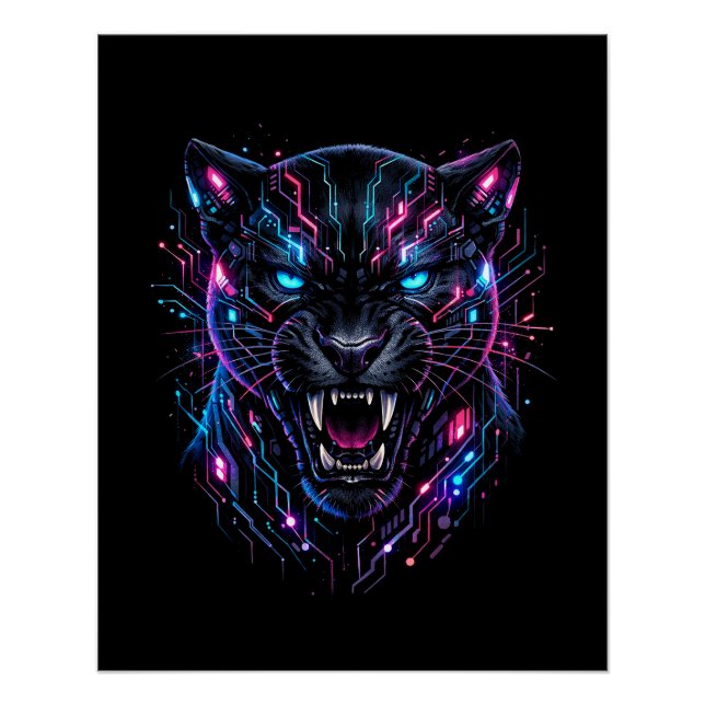 Poster Panthère Cyber (Devant)