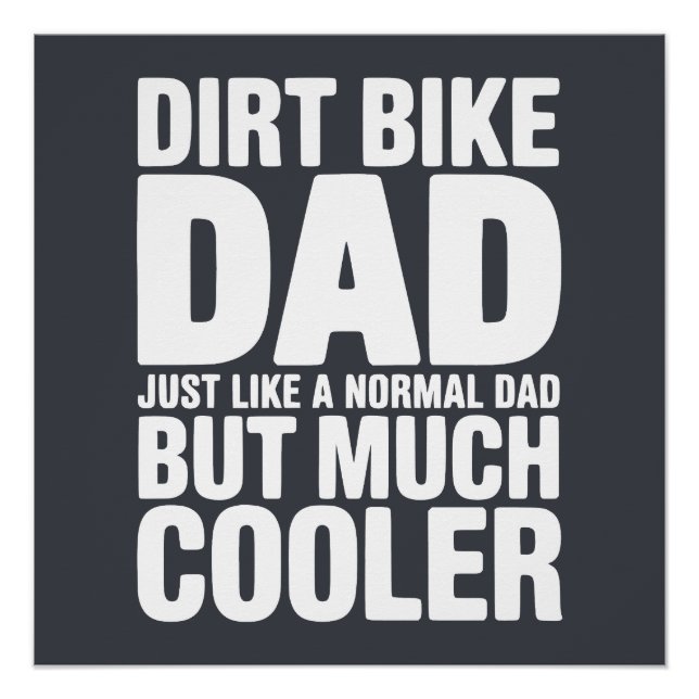 Poster Papa drôle de moto cross Humour Rigolo Motocross P (Devant)