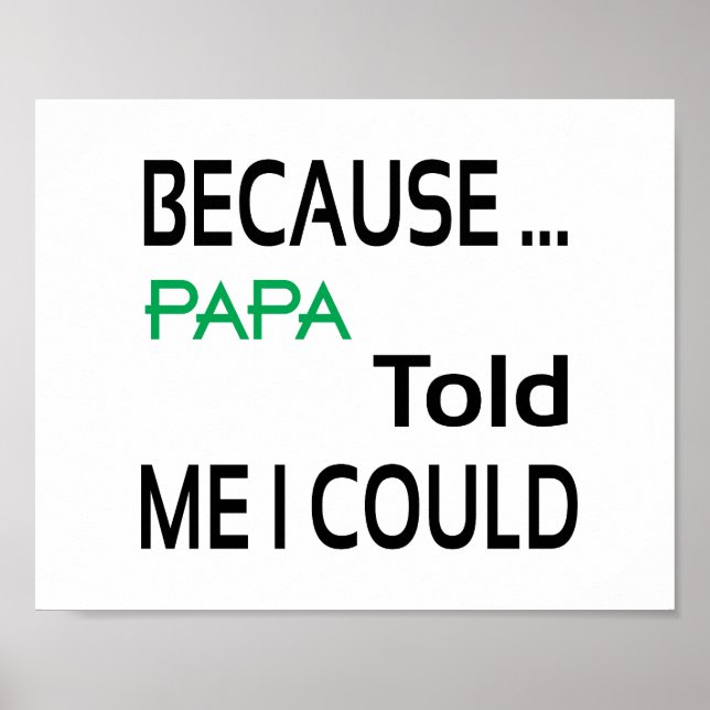 Poster Papa (format image standard) (Devant)