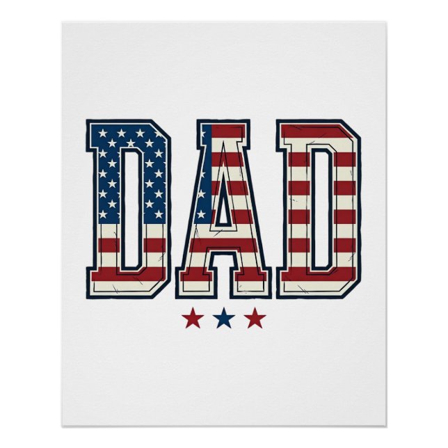 Poster Papa patriote Drapeau américain Design vectoriel v (Devant)