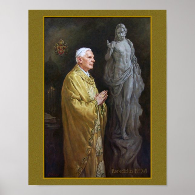 Poster Pape Benoît XVII Portrait officiel du Vatican (Devant)