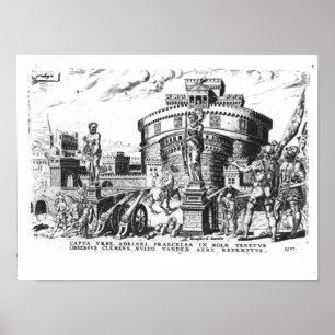 Poster Pape Clement VII est jugé assiégé par Charles V