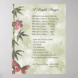 Poster PAPE FRANCIS=ST. PRIÈRE SIMPLE FRANCIS=Bambou2