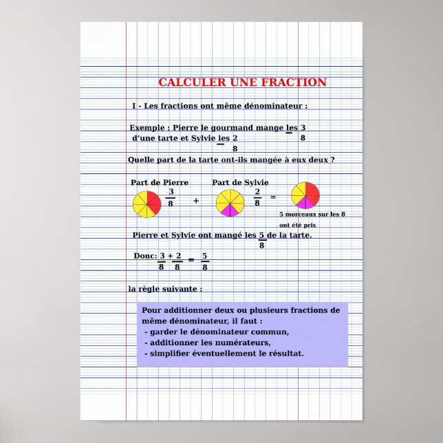 Poster Papier à 6 calculer (Matte) (Devant)