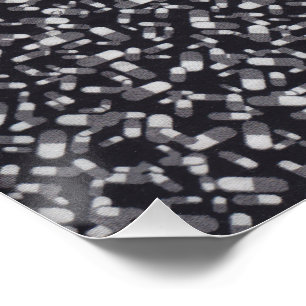 Poster Papier peint abstrait moderne motif noir et blanc