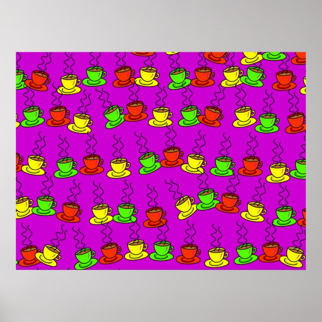 Poster Papier peint café (Devant)